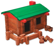 Load image into Gallery viewer, Brown & Hopkins Toy Log Cabin with Canvas Bag