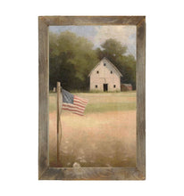 Load image into Gallery viewer, Flag with barn-Vertical Frame