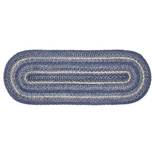 Load image into Gallery viewer, Great Falls Blue Jute Oval Runner