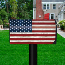 Load image into Gallery viewer, Wooden American Flag Mailbox Cover