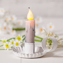 Load image into Gallery viewer, Chamberstick Candleholder in Rustic White