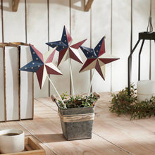 Load image into Gallery viewer, Painted Metal American Flag Theme Star on Pick