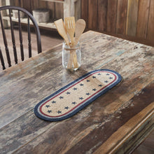 Load image into Gallery viewer, My Country Oval Runner Stencil Stars 8" x 24"