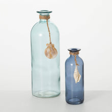 Load image into Gallery viewer, Sea-Blue Bottle Vases