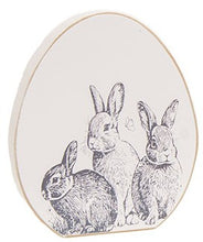 Load image into Gallery viewer, Easter Bunny Sketch Wooden Egg Blocks