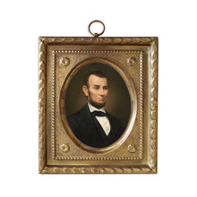 Load image into Gallery viewer, Abraham Lincoln Print in Embossed Brass Frame