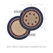 Load image into Gallery viewer, My Country Trivet Stencil Stars 8"