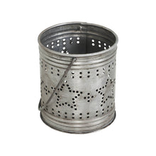 Load image into Gallery viewer, Punched Star Antique Metal Candle Holder