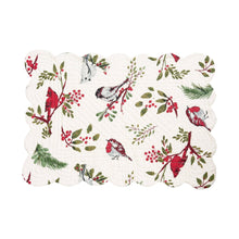 Load image into Gallery viewer, Christmas Sprig Birds Placemat