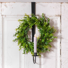 Load image into Gallery viewer, Wrought Iron Over the Door Wreath and Candle Holder