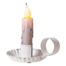 Load image into Gallery viewer, Chamberstick Candleholder in Rustic White