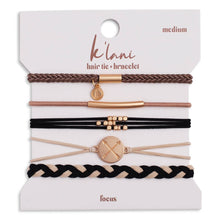 Load image into Gallery viewer, "Focus" Gold Arrow Charm Hair Tie Bracelets