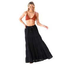 Load image into Gallery viewer, Black Shipwrecked Maxi Skirt with Bead