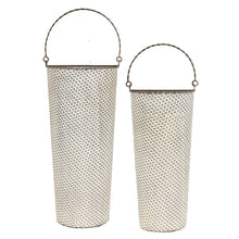Load image into Gallery viewer, White Wash Metal Half Wall Basket
