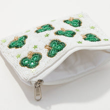 Load image into Gallery viewer, Lucky Clovers St. Patrick's Day Coin Pouch