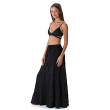 Load image into Gallery viewer, Black Shipwrecked Maxi Skirt with Bead