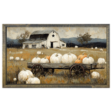 Load image into Gallery viewer, Pumpkin Wagon Near Barn - Horizontal Box Frame
