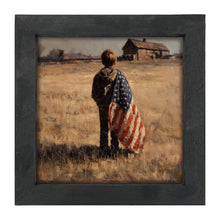 Load image into Gallery viewer, Child With Flag - Boy at Farm