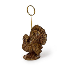 Load image into Gallery viewer, Golden Turkey Place Card / Photo Holder