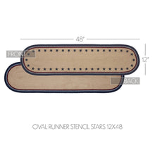 Load image into Gallery viewer, My Country Oval Runner Stencil Stars 12" x 48"
