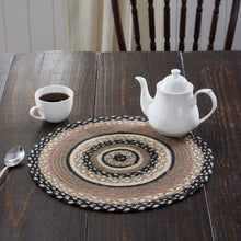 Load image into Gallery viewer, Sawyer Mill Charcoal Creme Jute Trivet 15"