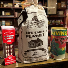 Load image into Gallery viewer, Brown & Hopkins Toy Log Cabin with Canvas Bag