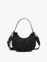 Load image into Gallery viewer, Donnatella Floral Half Moon Satchel