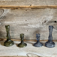 Load image into Gallery viewer, Vintage Inspired Decorative Glass Candle Holders