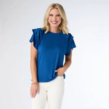Load image into Gallery viewer, Mandy Cap Sleeve Ruffle Tee