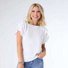 Load image into Gallery viewer, Mandy Cap Sleeve Ruffle Tee