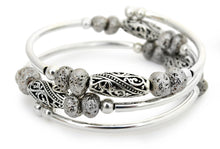 Load image into Gallery viewer, Silver and Stone Bracelets