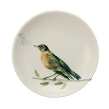 Load image into Gallery viewer, Round Stoneware Dish with Bird on Branch