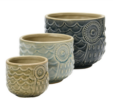 Load image into Gallery viewer, Decorative Stoneware Owl Containers