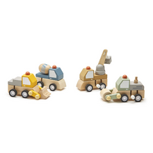 Load image into Gallery viewer, Construction Vehicle Wooden Wind-up Toy
