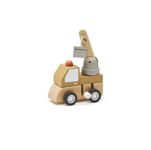 Load image into Gallery viewer, Construction Vehicle Wooden Wind-up Toy