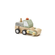 Load image into Gallery viewer, Construction Vehicle Wooden Wind-up Toy