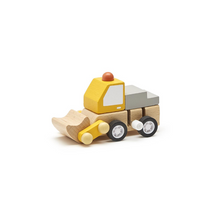 Load image into Gallery viewer, Construction Vehicle Wooden Wind-up Toy