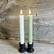 Load image into Gallery viewer, Textured Realistic Wick LED Taper Candles