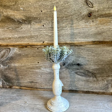 Load image into Gallery viewer, Alette White Rustic Taper Candle Holder