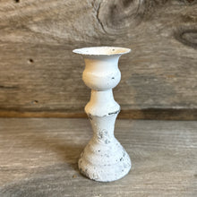Load image into Gallery viewer, Alette White Rustic Taper Candle Holder