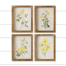 Load image into Gallery viewer, Yellow Florals with Script Framed Prints