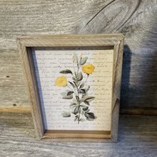 Load image into Gallery viewer, Yellow Florals with Script Framed Prints