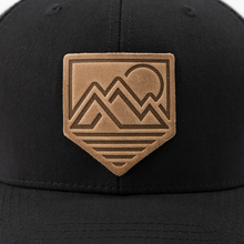 Load image into Gallery viewer, Range Sunset Hat | Leather Patch Trucker Hat