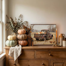 Load image into Gallery viewer, Rusty Truck With Pumpkin Harvest