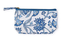 Load image into Gallery viewer, Blue Block Print Multipurpose Pouches
