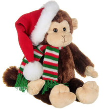 Load image into Gallery viewer, Nicky the Christmas Santa monkey