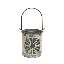 Load image into Gallery viewer, White Vintage Snowflake Bucket