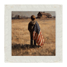 Load image into Gallery viewer, Child With Flag - Boy at Farm