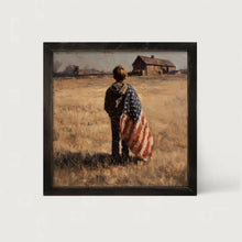 Load image into Gallery viewer, Child With Flag - Boy at Farm