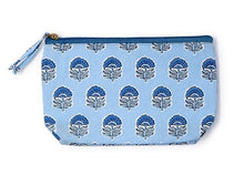Load image into Gallery viewer, Blue Block Print Multipurpose Pouches